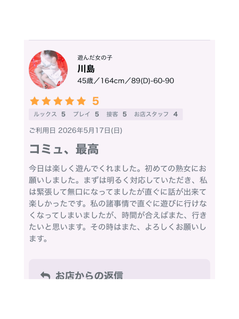 クチコミありがとう?