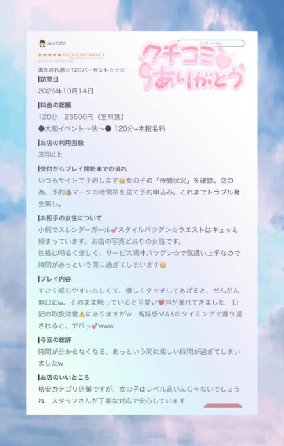 🌰お礼写メ日記🌰