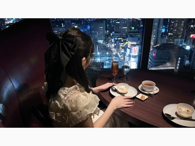 綺麗な夜景に美味しいお料理…🌙* :゚