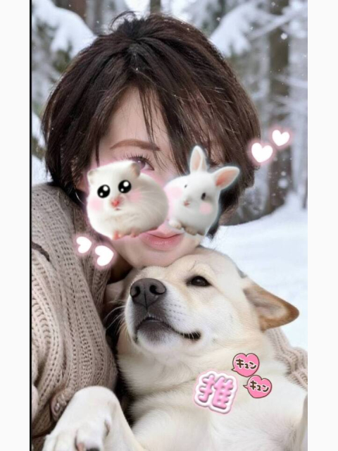 雪の日は、嬉しそう