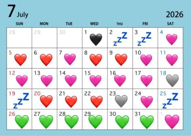 🩶7月スケジュール🩶