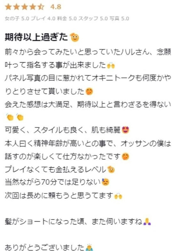 はる、プロフィール天王寺 2