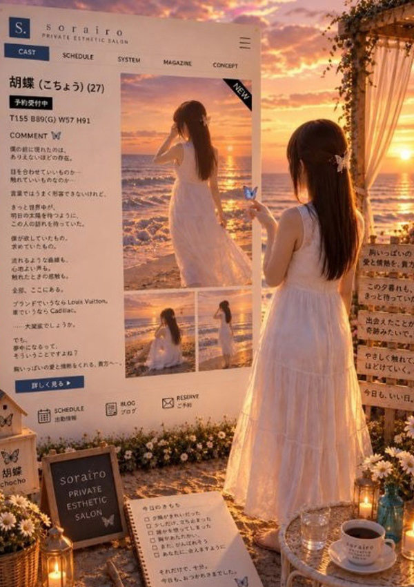 胡蝶(こちょう)、そらいろ～市川プライベートエステ～ 1