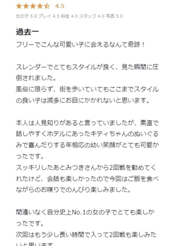 みつき、プロフィール大阪店 7