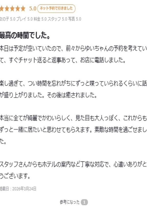 ゆい、プロフィール大阪店 10
